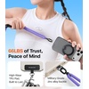 TORRAS Phone Lanyard with Hanging Loops, Adjustable Anti Theft Phone Strap Crossbody for iPhone 17 Pro Max,Skin-Friendly,2 Tabs, Universal Cell Phone Neck Lanyard for Daily & Outdoor Activities, Black(4-purple)