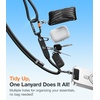 TORRAS Phone Lanyard with Hanging Loops, Adjustable Anti Theft Phone Strap Crossbody for iPhone 17 Pro Max,Skin-Friendly,2 Tabs, Universal Cell Phone Neck Lanyard for Daily & Outdoor Activities, Black(1-black)