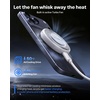 TORRAS PolarCircle Qi2.2 Wireless Charger, 25W Cooling Magnetic Pad for iPhone 17/16, Wireless Charger for Samsung Galaxy S26/S25 with 360°Spin Stand, Semiconductor Game Cooler, with 45W IceNano Plug(White)
