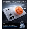 TORRAS PolarCircle Qi2.2 Wireless Charger, 25W Cooling Magnetic Pad for iPhone 17/16, Wireless Charger for Samsung Galaxy S26/S25 with 360°Spin Stand, Semiconductor Game Cooler, with 45W IceNano Plug(Orange)