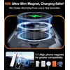TORRAS Q3 Spin for iPhone 14 Pro Max Case with 360 Magnetic Stand, Compatible with MagSafe, Military Grade Protective Case for iPhone 14 Pro Max Phone Case with Kickstand, Black(Clear)