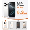 TORRAS Q3 Spin for iPhone 16 Pro Case, 360 Magnetic Stand, Fit for MagSafe, Built-in Ring Holder Kickstand, Mil-Grade Protective Translucent Hard PC Case for iPhone 16 Pro, Natural Titanium 6.3”