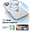 TORRAS Q3 Spin for iPhone 16 Pro Case, 360 Magnetic Stand, Fit for MagSafe, Built-in Ring Holder Kickstand, Mil-Grade Protective Translucent Hard PC Case for iPhone 16 Pro, Natural Titanium 6.3”