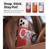 TORRAS Q3 VegSkin for iPhone 17 Pro Max Case Leather, 360 Spin Magnetic Stand, Fit for MagSafe, Camera Control, Shockproof Premium Organic Silicone Leather Case for iPhone 17 Pro Max, Burnt Orange(Crimson Red)