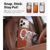 TORRAS Q3 VegSkin for iPhone 17 Pro Max Case Leather, 360 Spin Magnetic Stand, Fit for MagSafe, Camera Control, Shockproof Premium Organic Silicone Leather Case for iPhone 17 Pro Max, Burnt Orange(Saddle Brown)