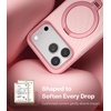 TORRAS Q3 Wind for iPhone 17 Pro Max Case Liquid Silicone, Fit for MagSafe, 360 Spin Magnetic Stand, Soft Grip, Camera Control, Protective Phone Case for iPhone 17 Pro Max Case, Cream Glow(Powder Pink)