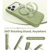 TORRAS Q3 Wind for iPhone 17 Pro Max Case Liquid Silicone, Fit for MagSafe, 360 Spin Magnetic Stand, Soft Grip, Camera Control, Protective Phone Case for iPhone 17 Pro Max Case, Cream Glow(Sage Green)
