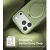 TORRAS Q3 Wind for iPhone 17 Pro Max Case Liquid Silicone, Fit for MagSafe, 360 Spin Magnetic Stand, Soft Grip, Camera Control, Protective Phone Case for iPhone 17 Pro Max Case, Cream Glow(Sage Green)