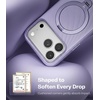 TORRAS Q3 Wind for iPhone 17 Pro Max Case Liquid Silicone, Fit for MagSafe, 360 Spin Magnetic Stand, Soft Grip, Camera Control, Protective Phone Case for iPhone 17 Pro Max Case, Cream Glow(Lilac Haze)