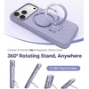 TORRAS Q3 Wind for iPhone 17 Pro Max Case Liquid Silicone, Fit for MagSafe, 360 Spin Magnetic Stand, Soft Grip, Camera Control, Protective Phone Case for iPhone 17 Pro Max Case, Cream Glow(Lilac Haze)