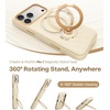 TORRAS Q3 Wind for iPhone 17 Pro Max Case Liquid Silicone, Fit for MagSafe, 360 Spin Magnetic Stand, Soft Grip, Camera Control, Protective Phone Case for iPhone 17 Pro Max Case, Cream Glow(Cream Glow)