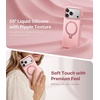 TORRAS Q3 Wind for iPhone 17 Pro Max Case Liquid Silicone, Fit for MagSafe, 360 Spin Magnetic Stand, Soft Grip, Camera Control, Protective Phone Case for iPhone 17 Pro Max Case, Cream Glow(Powder Pink)