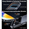 TORRAS Shockproof for Google Pixel 9 Pro XL Case [16Ft Military Grade Drop Tested] Translucent Slim Protective Anti-Scratch Anti-Fingerprint Phone Case for Pixel 9 Pro XL, Black(Clear)