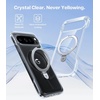 TORRAS Slim for Google Pixel 10 Pro XL Case Clear, Fit for MagSafe, Open Edge Frame, Phone Case for Pixel 10 Pro XL with Stand, Ultra Thin Minimalist, Never Yellowing, Shockproof Corner Cover, Clear(Clear)