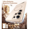 TORRAS Strong Magnetic & Seamless Stand for Samsung Galaxy S25 Plus Case, Fit for MagSafe, Mil-Grade Drop Protection, Kickstand for Samsung Galaxy S25 Plus Case, Anti-Yellowing Diamond Clear(Soft Gold)