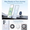 TORRAS Strong Magnetic & Seamless Stand for Samsung Galaxy S25 Plus Case, Fit for MagSafe, Mil-Grade Drop Protection, Kickstand for Samsung Galaxy S25 Plus Case, Anti-Yellowing Diamond Clear(Light Blue)