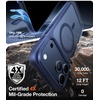 TORRAS Stronger Magnetic & Shockproof for iPhone 17 Pro Max Case, Fit for MagSafe, Mil-Grade Drop Protection, Camera Control, DIY Button, Slim for iPhone 17 Pro Max Phone Case Translucent Deep Blue(Blue)