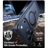 TORRAS Stronger Magnetic & Shockproof for iPhone 17 Pro Max Case, Fit for MagSafe, Mil-Grade Drop Protection, Camera Control, DIY Button, Slim for iPhone 17 Pro Max Phone Case Translucent Deep Blue(Black)