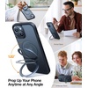 TORRAS Ultra Magnetic Ostand for iPhone 15 Pro Case [Fit for MagSafe] [Sturdy Stand & Ring Holder] Mil-Grade Shockproof Anti-Yellow Anti-Scratch Slim Protective Kickstand Case, Crystal Clear 6.1 inch(Black)