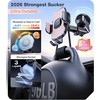 TORRAS Ultra-Durable Phone Holders for Your Car【96+LBS Strongest Suction】 Car Phone Holder Mount, Safety Certs Cell Phone Car Mount Truck for Dashboard Windshield Vent for iPhone 17 16 15 14 Pro Max(Pink)