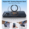 TORRAS Upgrade 360Rotatable Magnetic for iPhone 16 Pro Case 6.3 inch, Fit for MagSafe 16 Pro Phone Case, 16FT Mil-Grade Shockproof, Flush Stand Ring Holder, Translucent Slim Protective Ostand, Black