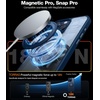 TORRAS Upgrade 360°Rotatable Ring for iPhone 15 Pro Case, Fit for MagSafe 15 Pro Case with Stand Translucent Slim Protective Ring Holder Mil-Grade Shockproof Cover for 15 Pro 2024, Navy Blue