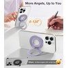 TORRAS Upgrade Gen2.0 (Dual-Ring) Fit for MagSafe Phone Grip Ring Holder, Kickstand Magnetic, Compatible with MagSafe Accessories for iPhone 17/16/15/14/13/12/11 Samsung, Google, Android, Desert Gold(Purple)