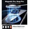 TORRAS Upgraded 360 Rotatable Magnetic Ring for iPhone 15 Pro Max Case, Fit for MagSafe with Stand Ring Holder, 16FT Mil-Grade Shockproof Translucent for iPhone 15 Pro Max Phone Case Ostand, Black(Crystal Clear)