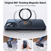 TORRAS Upgraded 360 Rotatable Magnetic Ring for iPhone 16 Pro Max Case, Fit for MagSafe with Stand Ring Holder, 16FT Mil-Grade Shockproof Translucent for iPhone 16 Pro Max Phone Case Ostand, Black(Black)