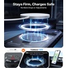 TORRAS Upgraded 360 Spin Magnetic Stand for iPhone 16 Pro Case, Fit for MagSafe, Built-in Kickstand, Camera Control, Mil-Grade Protective Soft Edge Translucent Case for iPhone 16 Pro, Black 6.3”(Blue)