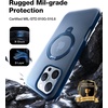 TORRAS Upgraded 360 Spin Magnetic Stand for iPhone 16 Pro Case, Fit for MagSafe, Built-in Kickstand & Ring Holder, Mil-Grade Protective Soft Edge Translucent Slim Case for iPhone 16 Pro, Blue 6.3”
