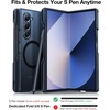 TORRAS Upgraded Magnetic Shockproof for Samsung Galaxy Z Fold 6 Case with S Pen Holder, [Fit for Magsafe] [Screen Protector Added] [Military Grade Drop Tested] Phone Case for Samsung Z Fold 6, Black