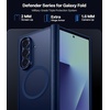TORRAS Upgraded Magnetic Shockproof for Samsung Galaxy Z Fold 7 Case with Screen Protector, Fit for MagSafe, 4X Military Grade Hinge Protection, Translucent Slim Case for Samsung Z Fold 7, Black(Blue)