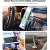 TORRAS Upgraded Magnetic Shockproof for Samsung Galaxy Z Fold 7 Case with Screen Protector, Fit for MagSafe, 4X Military Grade Hinge Protection, Translucent Slim Case for Samsung Z Fold 7, Black(Clear)