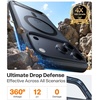 TORRAS Upgraded Magnetic & Stand for iPhone 14 Pro Case [Military Grade Drop Tested] [Compatible with MagSafe] Slim Thin Light Frosted Case for iPhone 14 Pro Phone Case Professional (6.1″), Black(Black-17 Pro)