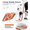 TORRAS Upgraded Magnetic & Stand for iPhone 14 Pro Case [Military Grade Drop Tested] [Compatible with MagSafe] Slim Thin Light Frosted Case for iPhone 14 Pro Phone Case Professional (6.1″), Black(Clear-17 Pro)