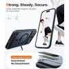 TORRAS Upgraded Magnetic & Stand for iPhone 14 Pro Case [Military Grade Drop Tested] [Compatible with MagSafe] Slim Thin Light Frosted Case for iPhone 14 Pro Phone Case Professional (6.1″), Black(Black-17 Pro)