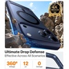TORRAS Upgraded Magnetic & Stand for iPhone 14 Pro Case [Military Grade Drop Tested] [Compatible with MagSafe] Slim Thin Light Frosted Case for iPhone 14 Pro Phone Case Professional (6.1″), Black(Blue-17 Pro)