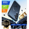 TORRAS for S25 Ultra Case, [4X Military Grade Drop Tested] [Build in Stand] [Fit for Magsafe] Shockproof Slim Protective for Samsung Galaxy S25 Ultra Case Clear(Black)