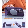TORRAS for iPhone 13 Case/for iPhone 14 Case Translucent Black | Strong Magnetic & Seamless Stand, Fit for MagSafe, Military-Grade Drop Protection, Sturdy Adjustable Kickstand, Slim Matte Finish(Purple)