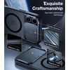 TORRAS for iPhone 16 Pro Case with Slide Camera Cover & Rotatable Kickstand, Magnetic Shockproof, Military Grade Drop Protection, Fit for MagSafe, Anti-Scratch & Anti-Fingerprint, Translucent Black(Black)
