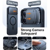 TORRAS for iPhone 16 Pro Case with Slide Camera Cover & Rotatable Kickstand, Magnetic Shockproof, Military Grade Drop Protection, Fit for MagSafe, Anti-Scratch & Anti-Fingerprint, Translucent Black(Black)