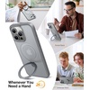 TORRAS for iPhone 16 Pro Max Case Clear with Stand, [Fit for MagSafe][Shockproof Military Grade Protection] Slim Magnetic Phone Case for iPhone 16 Pro Max 6.9″ 2024, Clear(Natural Titanium)