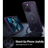 TORRAS for iPhone 16 Pro Max Case Clear with Stand, [Fit for MagSafe][Shockproof Military Grade Protection] Slim Magnetic Phone Case for iPhone 16 Pro Max 6.9″ 2024, Clear(Purple)