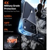 TORRAS for iPhone 17 Pro Case, Beyond Military-Grade Protection, Camera Control Button, DIY Buttons, Translucent Matte Slim Thin Shockproof Hard Back Anti-Scratch case for iPhone 17 Pro, Deep Blue(Clear-17Pro)