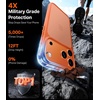 TORRAS for iPhone 17 Pro Case, Beyond Military-Grade Protection, Camera Control Button, DIY Buttons, Translucent Matte Slim Thin Shockproof Hard Back Anti-Scratch case for iPhone 17 Pro, Deep Blue(Cosmic Orange-17Pro)