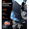 TORRAS for iPhone 17 Pro Case, Beyond Military-Grade Protection, Camera Control Button, DIY Buttons, Translucent Matte Slim Thin Shockproof Hard Back Anti-Scratch case for iPhone 17 Pro, Deep Blue(Black-17Pro)