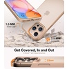 TORRAS for iPhone 17 Pro Case, Beyond Military-Grade Protection, Camera Control Button, DIY Buttons, Translucent Matte Slim Thin Shockproof Hard Back Anti-Scratch case for iPhone 17 Pro, Deep Blue(Gold)