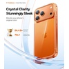 TORRAS for iPhone 17 Pro Max Case Crystal Clear, [Anti-Yellowing][Military-Grade Protection], Ultra Slim Transparent Anti-Scratch Back, Soft Bumper, Non-Slip 17 Pro Max Phone Case, Clear 6.9″(Clear Orange)