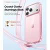 TORRAS for iPhone 17 Pro Max Case Crystal Clear, [Anti-Yellowing][Military-Grade Protection], Ultra Slim Transparent Anti-Scratch Back, Soft Bumper, Non-Slip 17 Pro Max Phone Case, Clear 6.9″(Clear Pink)